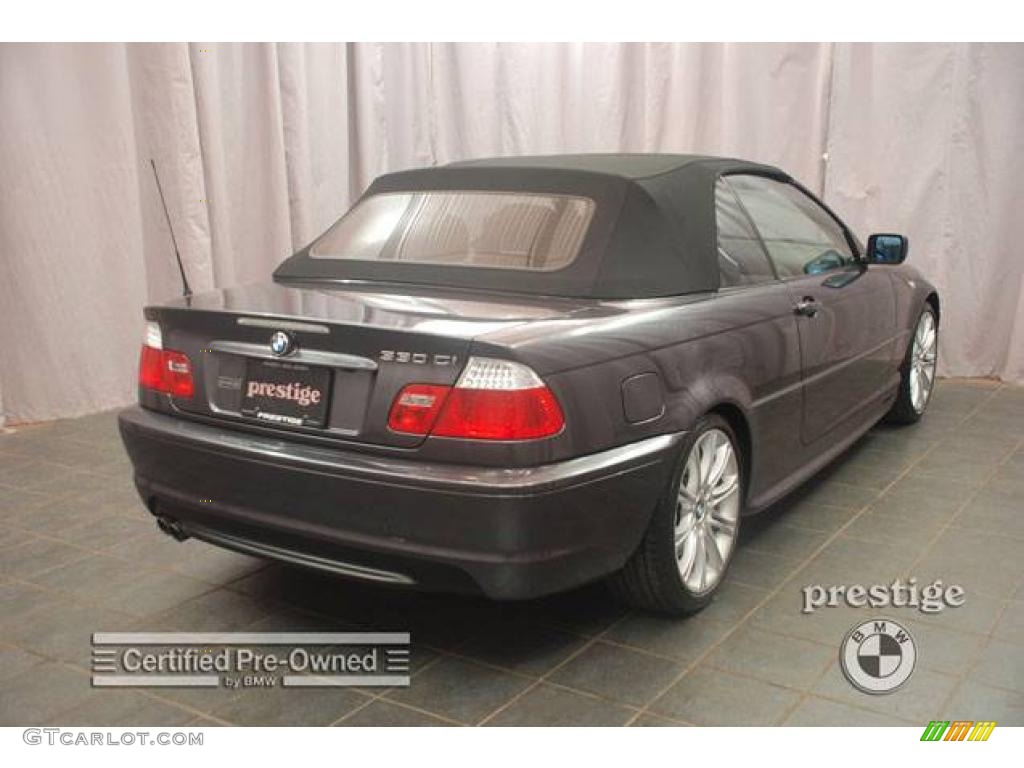 2006 3 Series 330i Convertible - Sparkling Graphite Metallic / Black photo #5