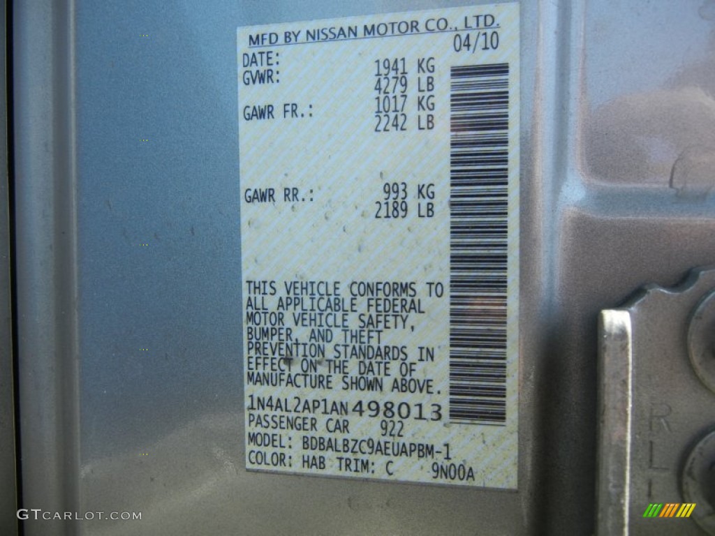 2010 Altima 2.5 SL - Sonoran Sand / Blond photo #30