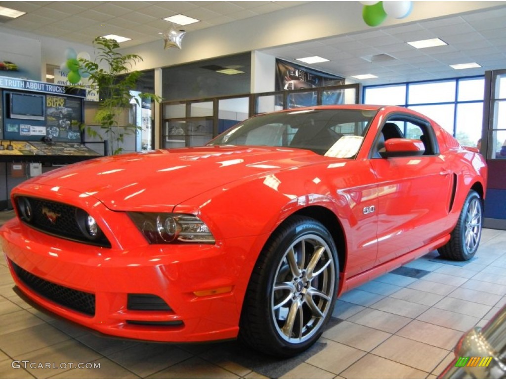 2014 Mustang GT Premium Coupe - Race Red / Charcoal Black Recaro Sport Seats photo #1