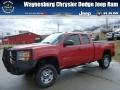 2011 Fire Red GMC Sierra 2500HD Work Truck Extended Cab 4x4  photo #1