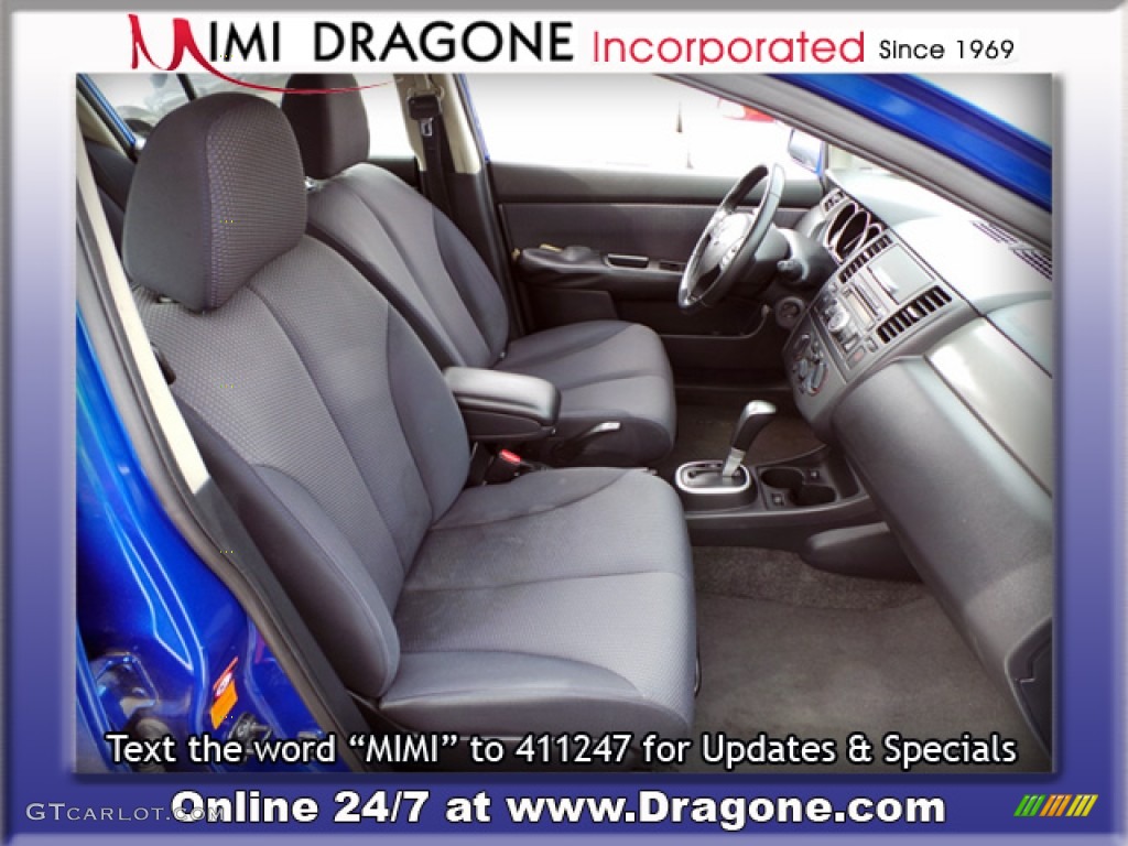 2009 Versa 1.8 SL Hatchback - Blue Metallic / Charcoal photo #9