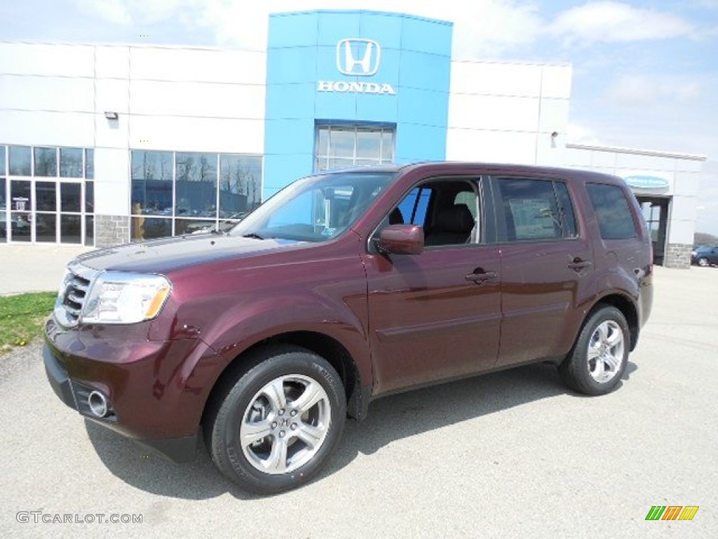 2013 Pilot EX-L 4WD - Dark Cherry Pearl / Black photo #1