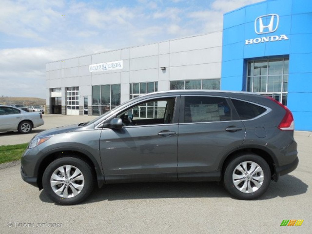 2013 CR-V EX-L AWD - Polished Metal Metallic / Gray photo #2