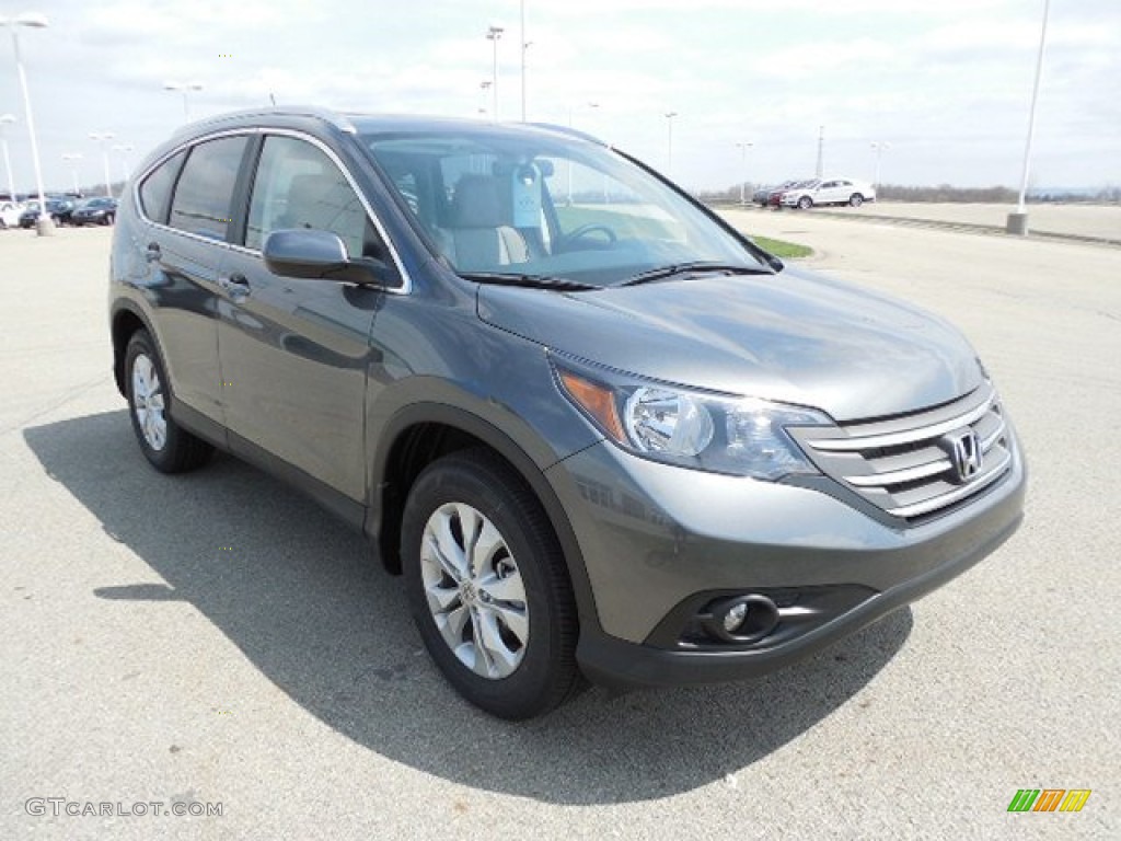 2013 CR-V EX-L AWD - Polished Metal Metallic / Gray photo #5