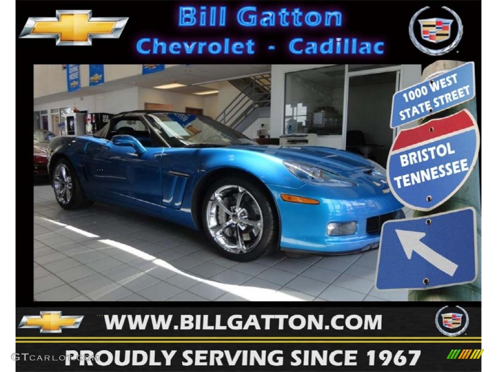 2011 Corvette Grand Sport Convertible - Jetstream Blue Tintcoat Metallic / Ebony Black photo #1
