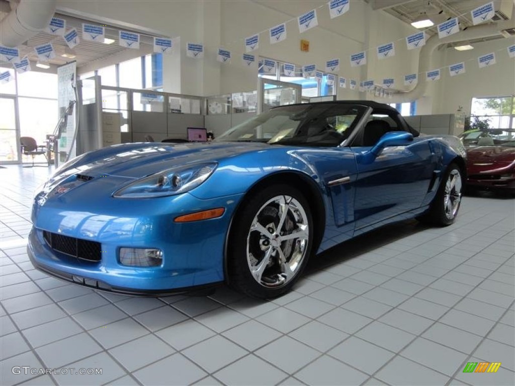 Jetstream Blue Tintcoat Metallic 2011 Chevrolet Corvette Grand Sport Convertible Exterior Photo #79863753