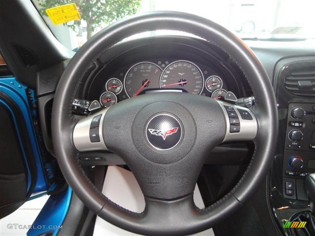 2011 Chevrolet Corvette Grand Sport Convertible Ebony Black Steering Wheel Photo #79863856