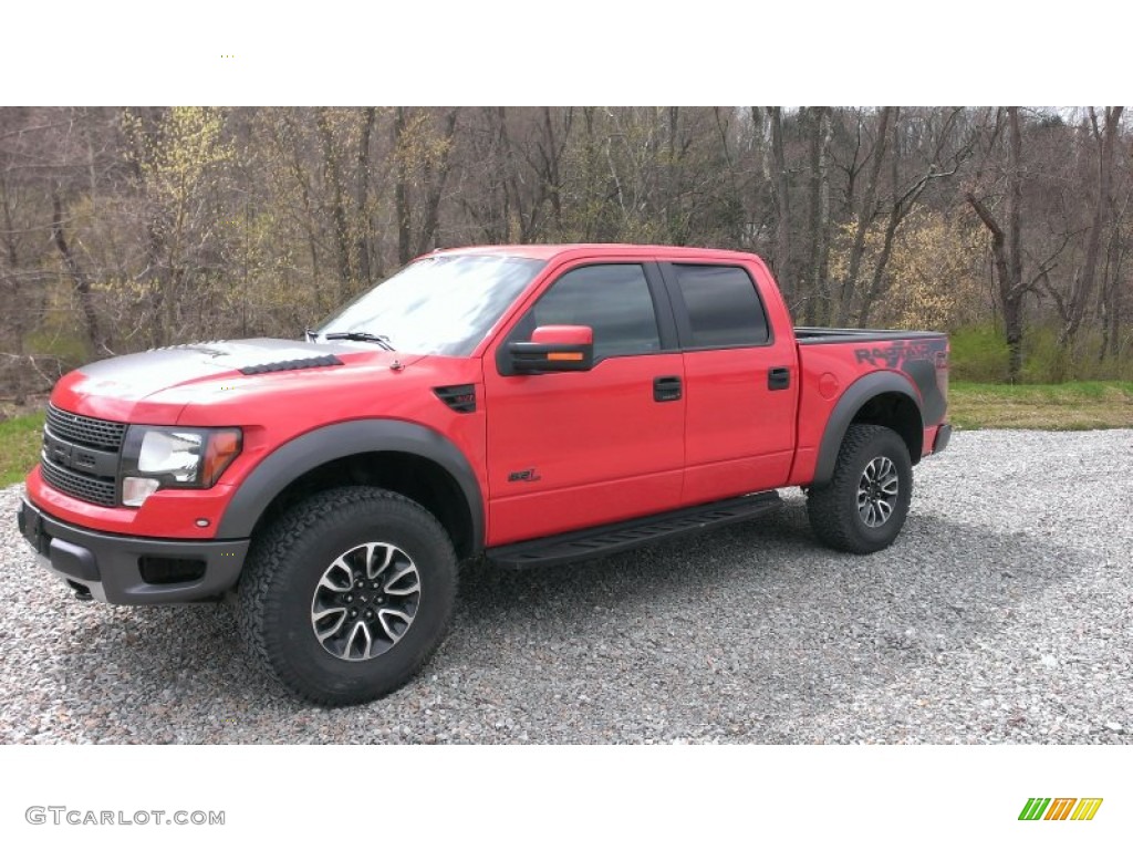2012 F150 SVT Raptor SuperCrew 4x4 - Race Red / Raptor Black Leather/Cloth photo #4