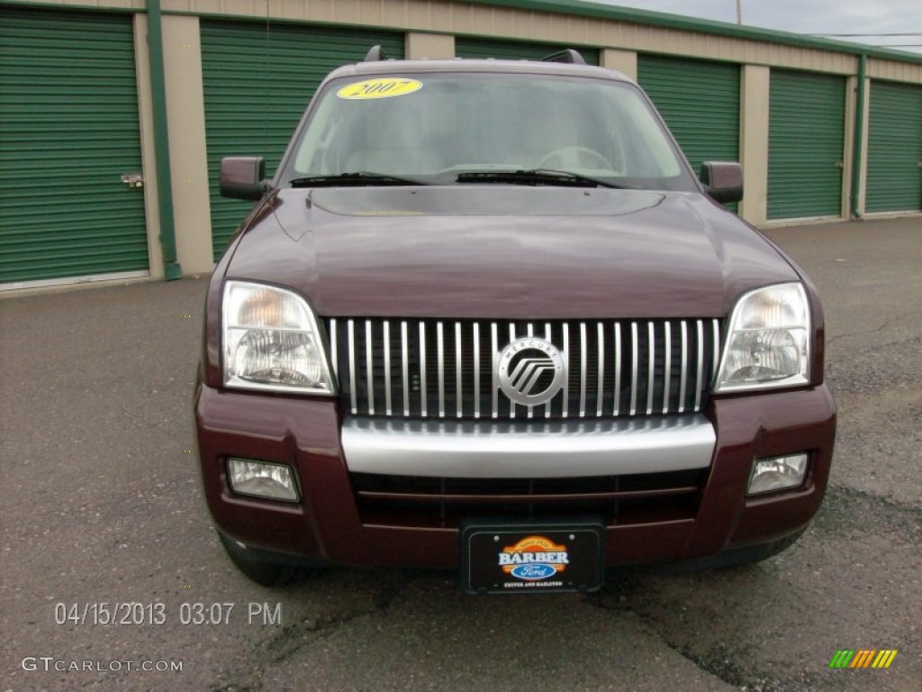 2007 Mountaineer AWD - Dark Cherry Metallic / Camel photo #2