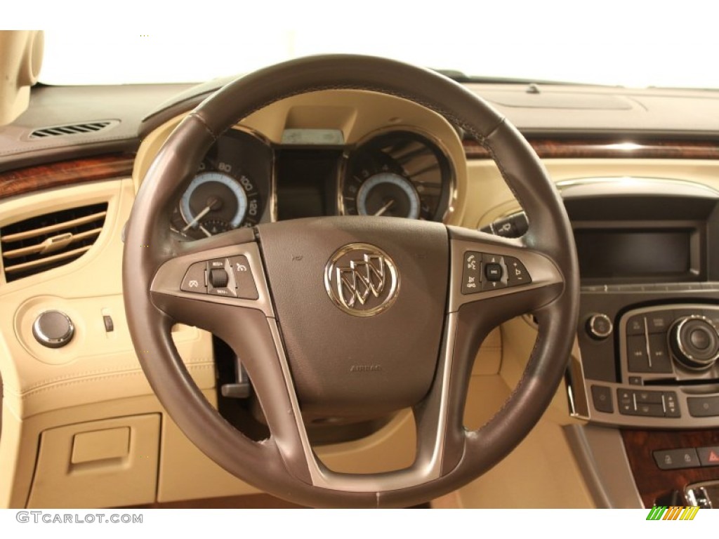 2010 Buick LaCrosse CX Cocoa/Light Cashmere Steering Wheel Photo #79865918