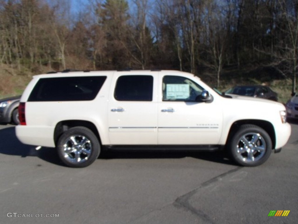 2013 Suburban LTZ 4x4 - White Diamond Tricoat / Light Cashmere/Dark Cashmere photo #1