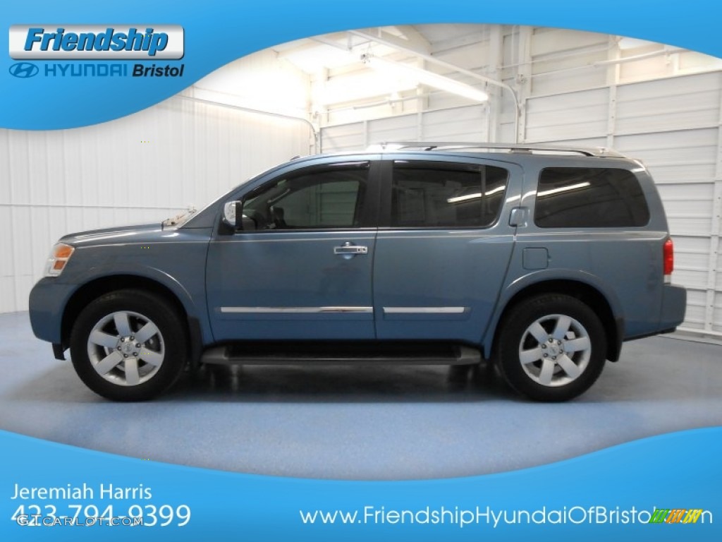 2010 Armada Titanium 4WD - Lakeshore Slate Blue Metallic / Stone photo #1