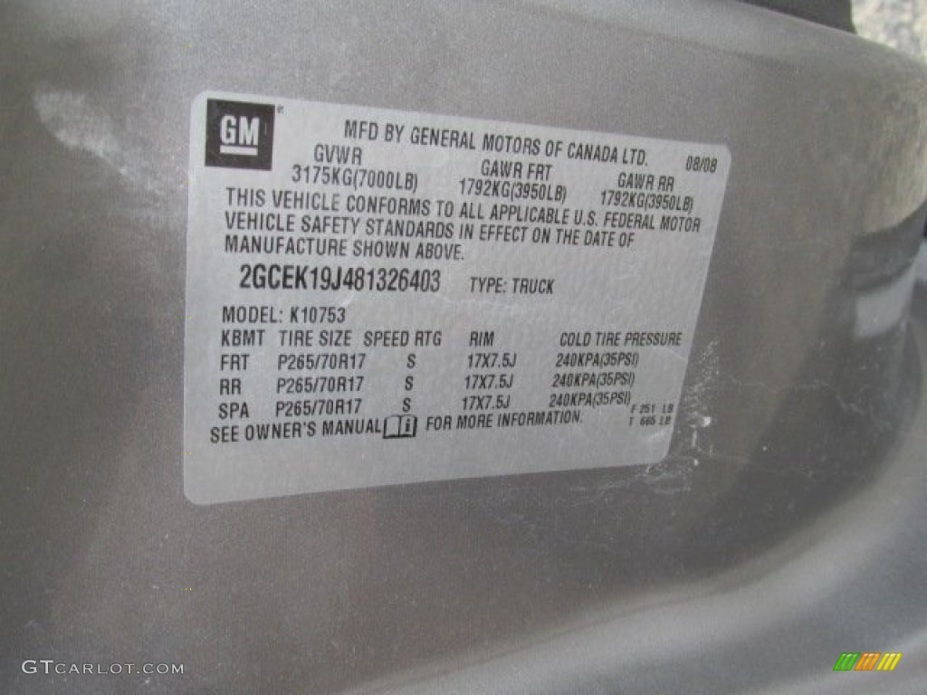 2008 Silverado 1500 LT Extended Cab 4x4 - Graystone Metallic / Ebony photo #40