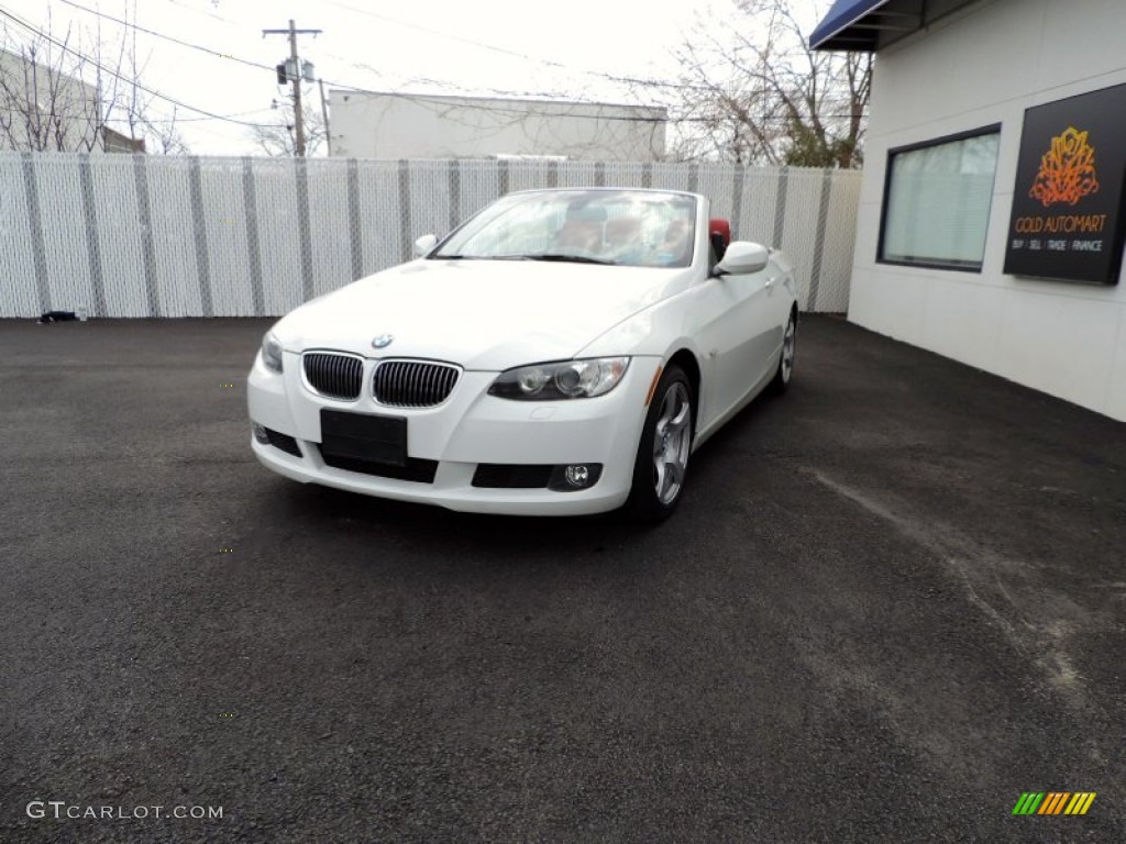 2010 3 Series 328i Convertible - Alpine White / Coral Red/Black Dakota Leather photo #3