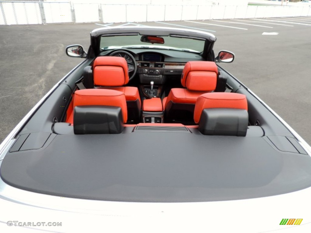 2010 3 Series 328i Convertible - Alpine White / Coral Red/Black Dakota Leather photo #5
