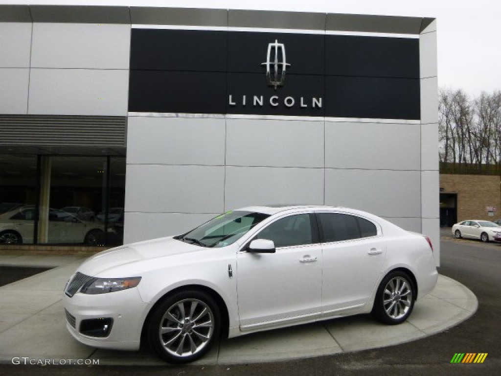 2011 MKS EcoBoost AWD - White Platinum Metallic Tri-Coat / Sienna Brown photo #1