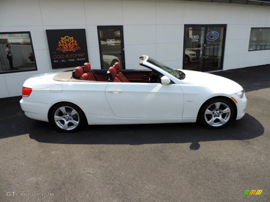 2010 3 Series 328i Convertible - Alpine White / Coral Red/Black Dakota Leather photo #8