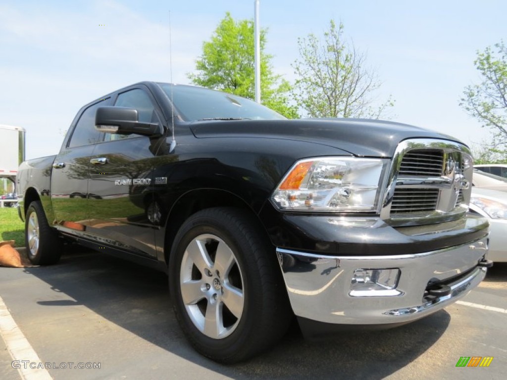 2011 Ram 1500 SLT Crew Cab - Brilliant Black Crystal Pearl / Dark Slate Gray/Medium Graystone photo #4