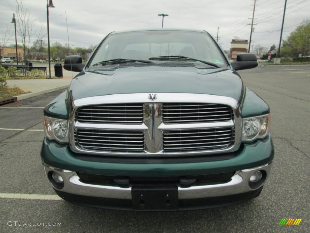 2004 Ram 1500 Laramie Quad Cab 4x4 - Timberline Green Pearl Coat / Taupe photo #13