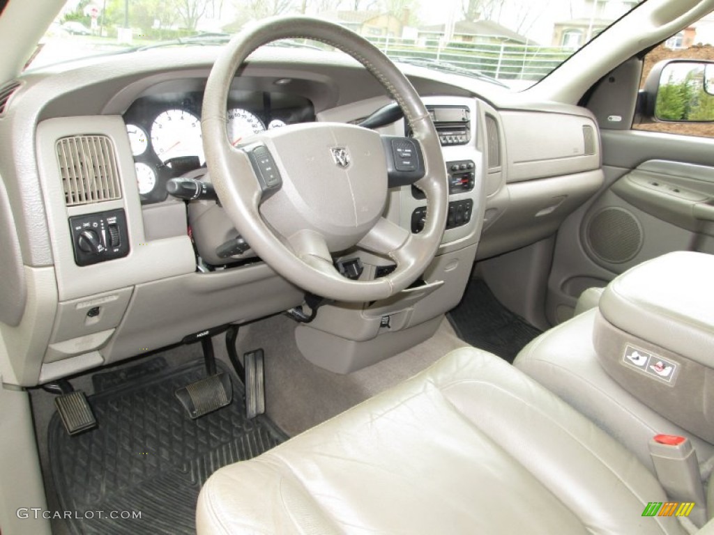 Taupe Interior 2004 Dodge Ram 1500 Laramie Quad Cab 4x4 Photo #79875972