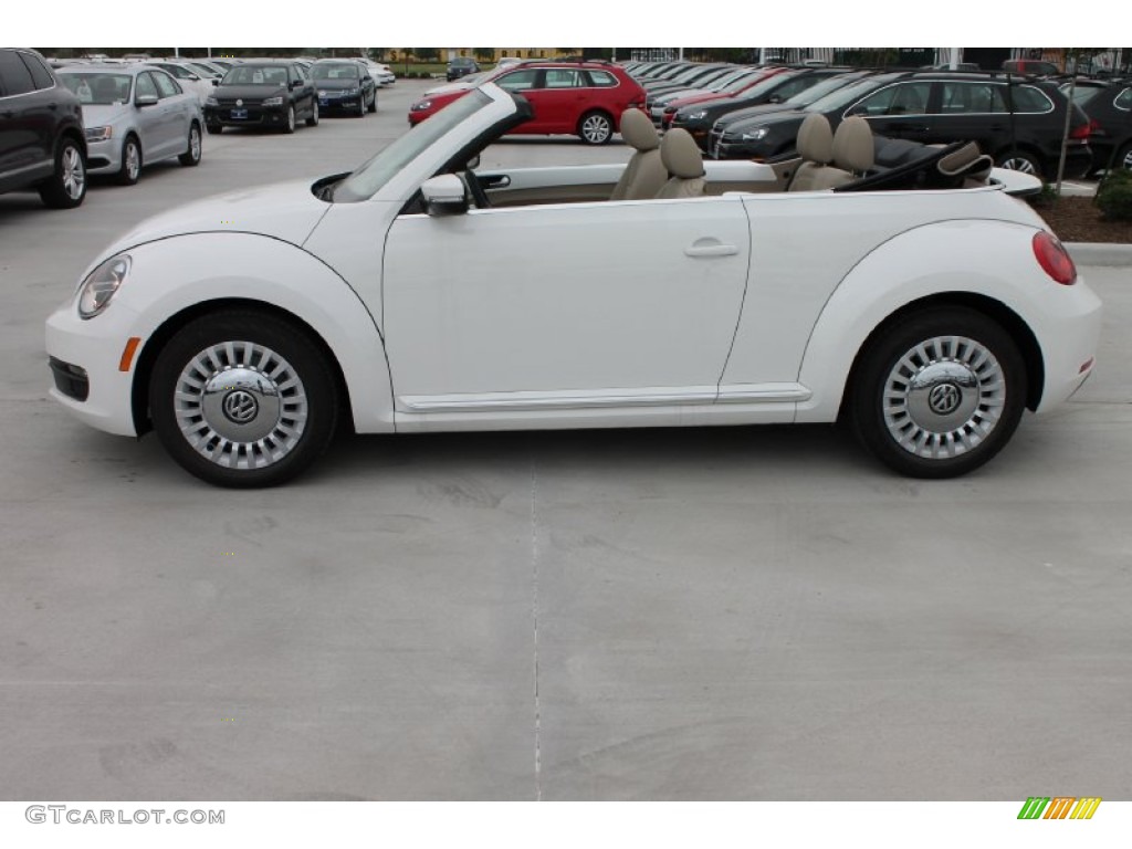 2013 Beetle 2.5L Convertible - Candy White / Beige photo #5
