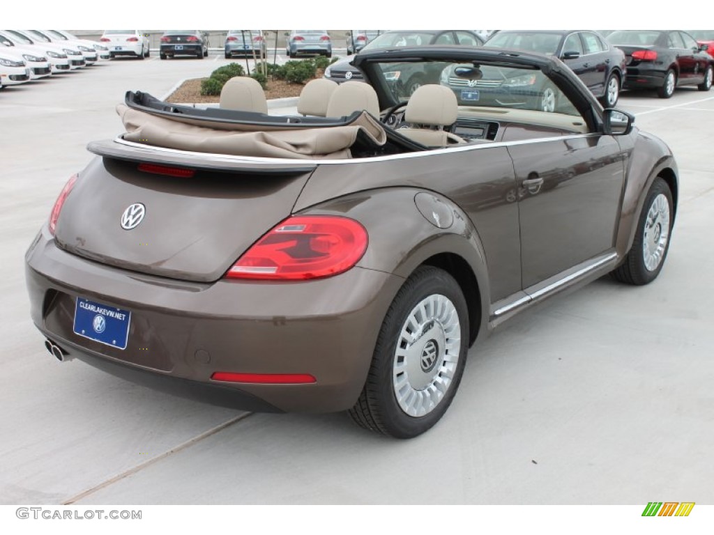 2013 Beetle 2.5L Convertible - Toffee Brown Metallic / Beige photo #8