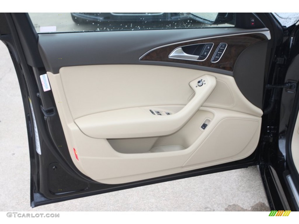 2013 Audi A6 2.0T Sedan Velvet Beige Door Panel Photo #79877809