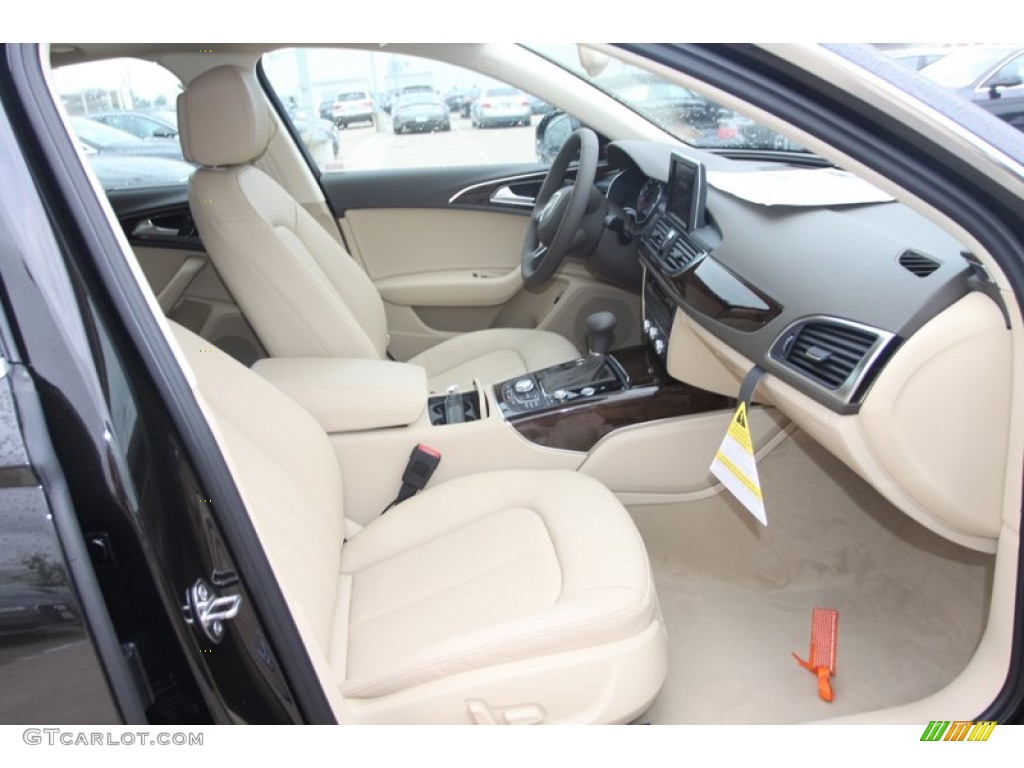 Velvet Beige Interior 2013 Audi A6 2.0T Sedan Photo #79878027