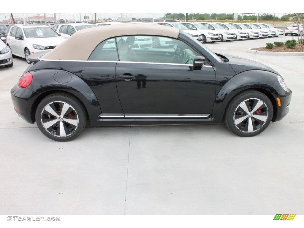 Deep Black Pearl Metallic 2013 Volkswagen Beetle Turbo Convertible Exterior Photo #79878066
