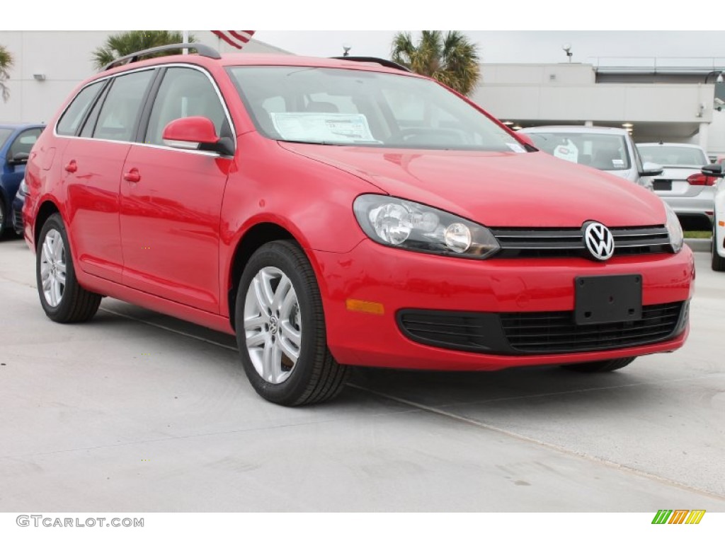 2013 Jetta TDI SportWagen - Tornado Red / Cornsilk Beige photo #1