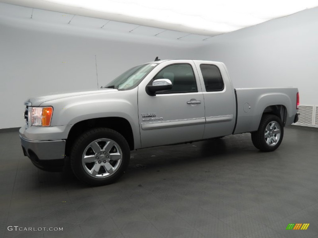 2013 Sierra 1500 SLE Extended Cab - Quicksilver Metallic / Ebony photo #1