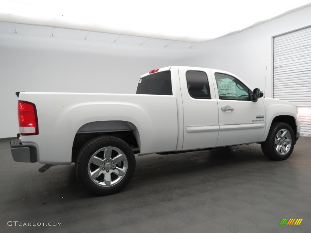 2013 Sierra 1500 SLE Extended Cab - Summit White / Ebony photo #2