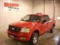 Bright Red 2005 Ford F150 XL SuperCab 4x4