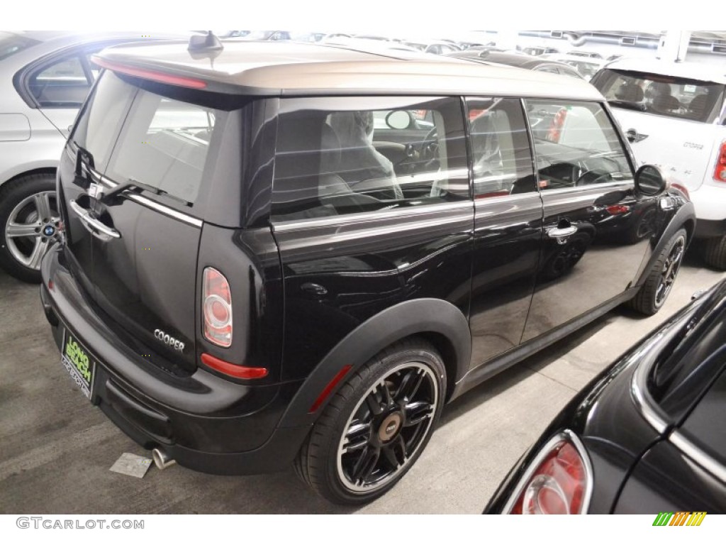 2013 Cooper Clubman Bond Street Package - Midnight Black Metallic / Bond Street Carbon Black/Champagne Lounge Leather photo #3