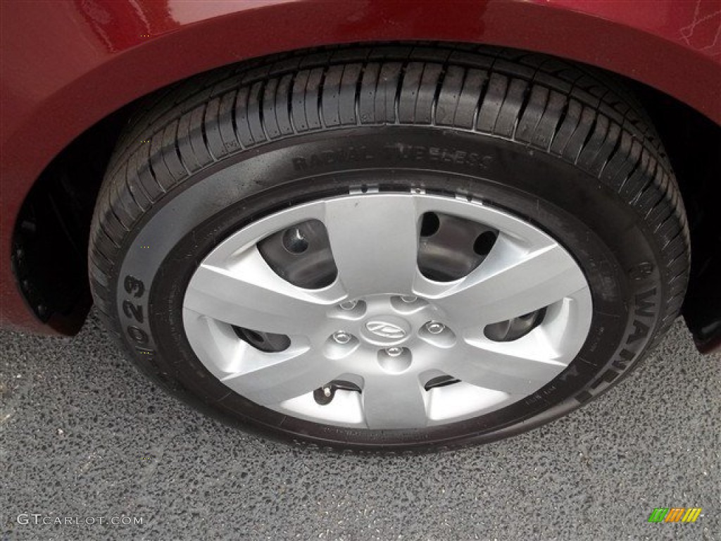 2009 Sonata GLS - Dark Cherry Red / Camel photo #7