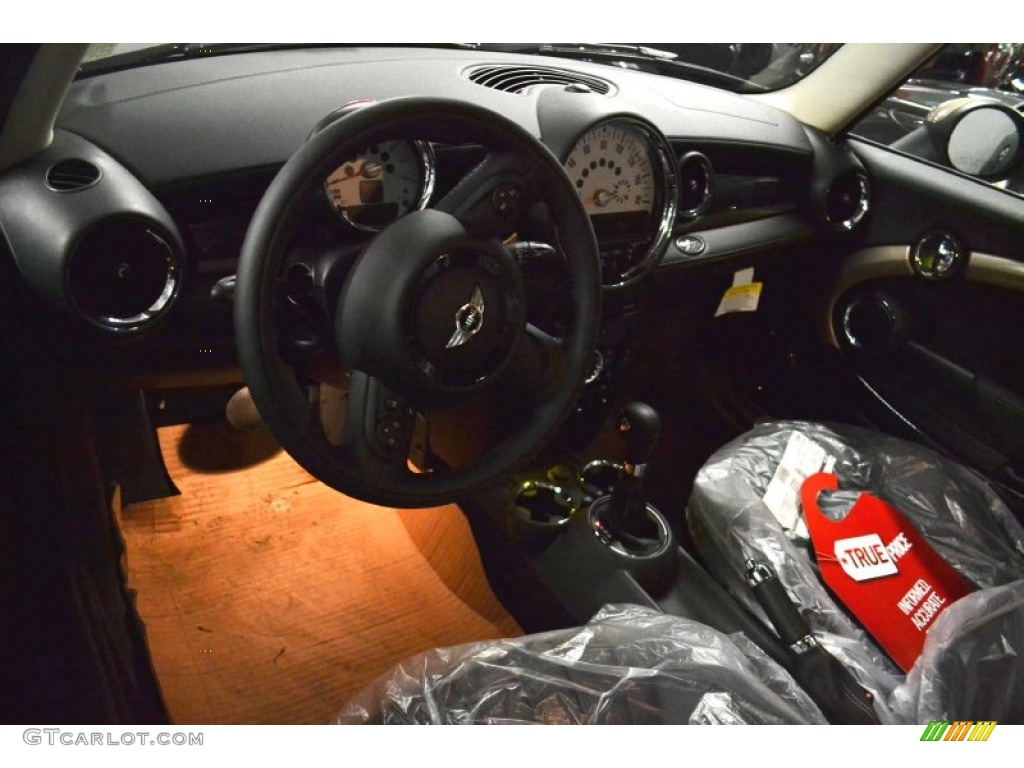 2013 Cooper Clubman Bond Street Package - Midnight Black Metallic / Bond Street Carbon Black/Champagne Lounge Leather photo #6