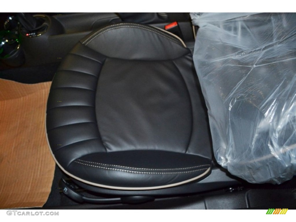 2013 Cooper Clubman Bond Street Package - Midnight Black Metallic / Bond Street Carbon Black/Champagne Lounge Leather photo #7