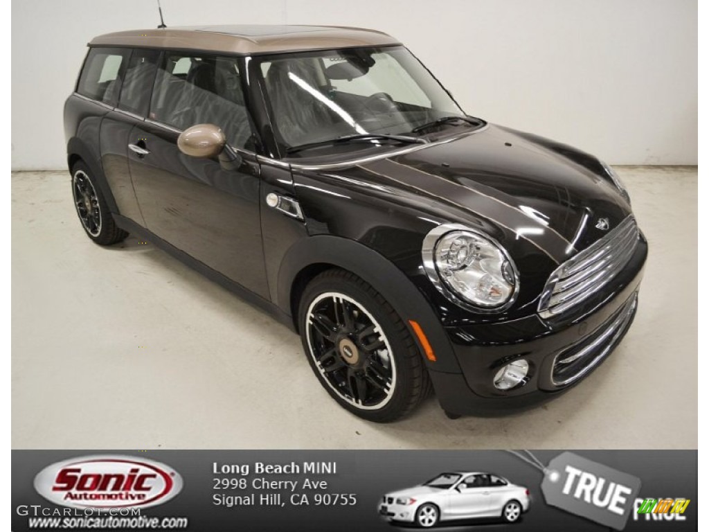 2013 Cooper Clubman Bond Street Package - Midnight Black Metallic / Bond Street Carbon Black/Champagne Lounge Leather photo #1