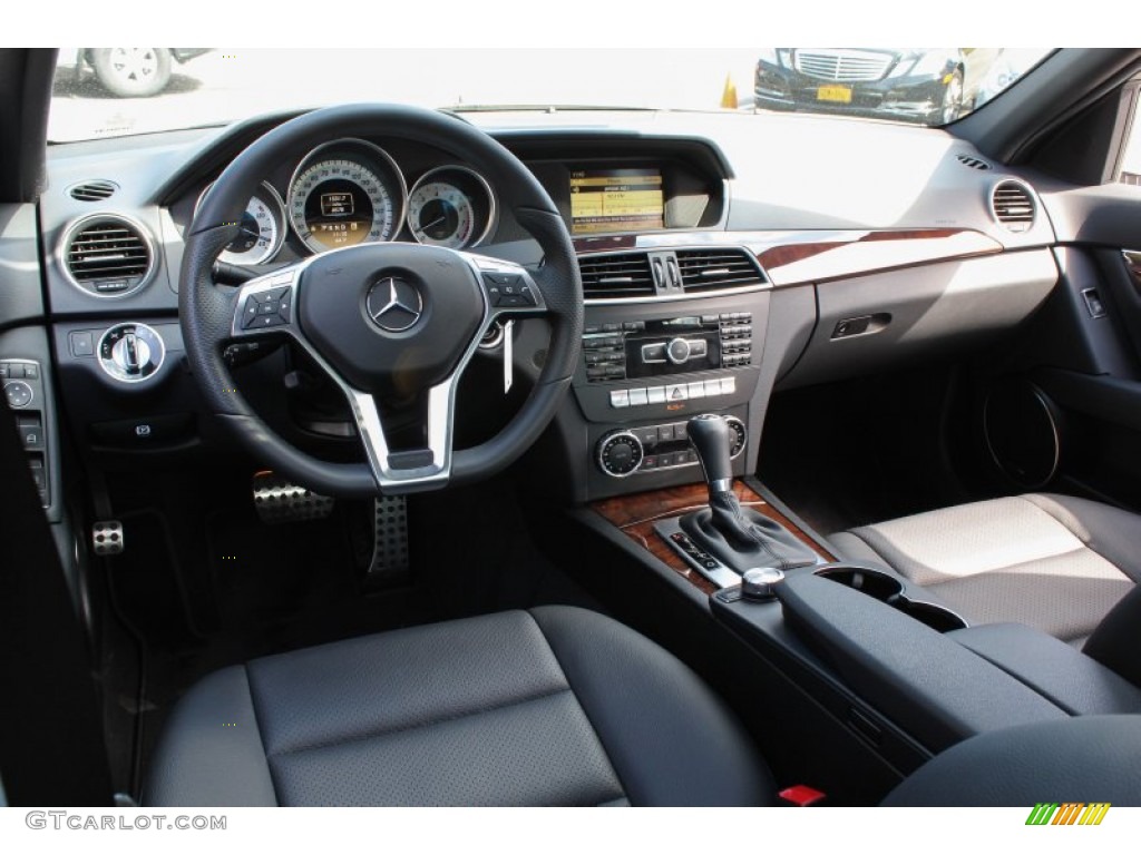 Black Interior 2012 Mercedes-Benz C 300 Sport 4Matic Photo #79883945