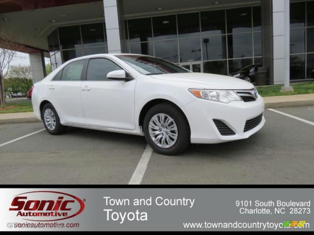 2013 Camry LE - Super White / Ash photo #1