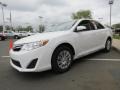 2013 Super White Toyota Camry LE  photo #3