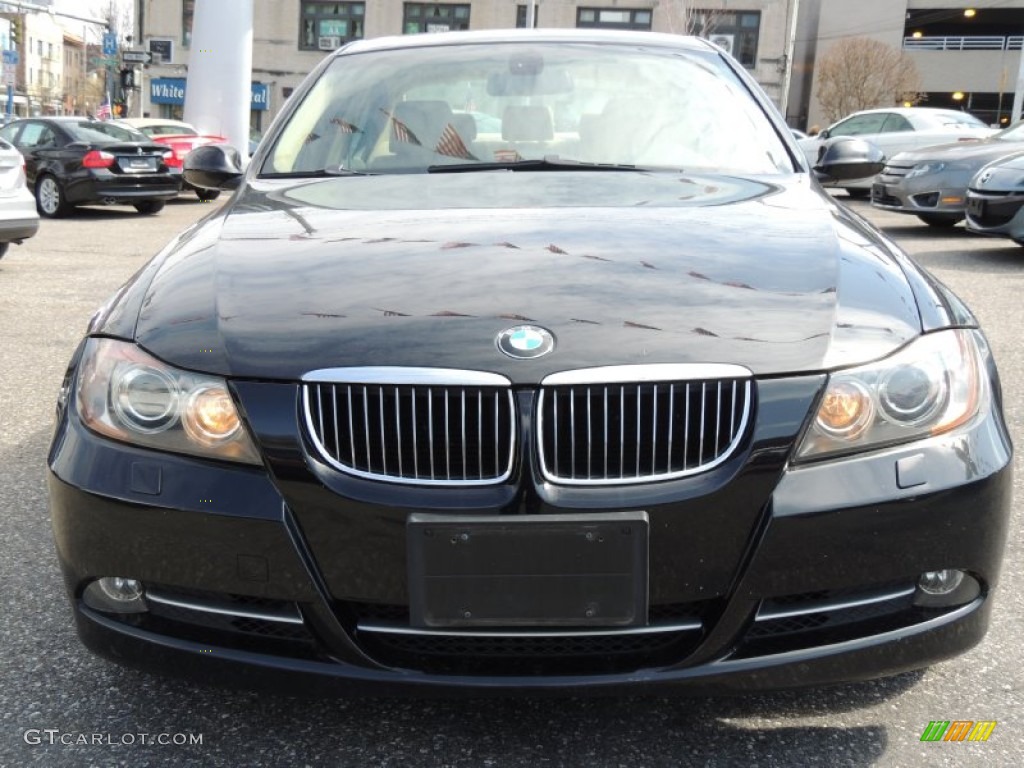 2007 3 Series 335xi Sedan - Jet Black / Beige photo #3