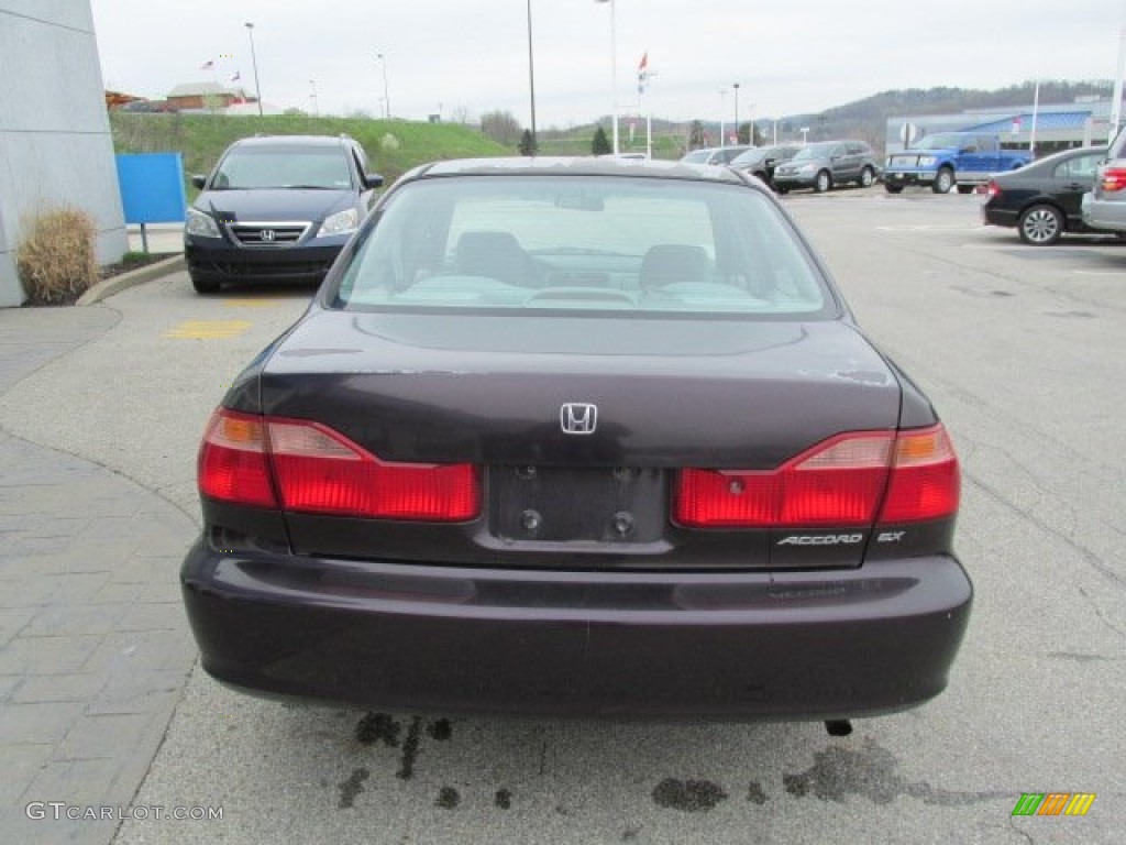 1999 Accord EX Sedan - Black Currant Pearl / Gray photo #8