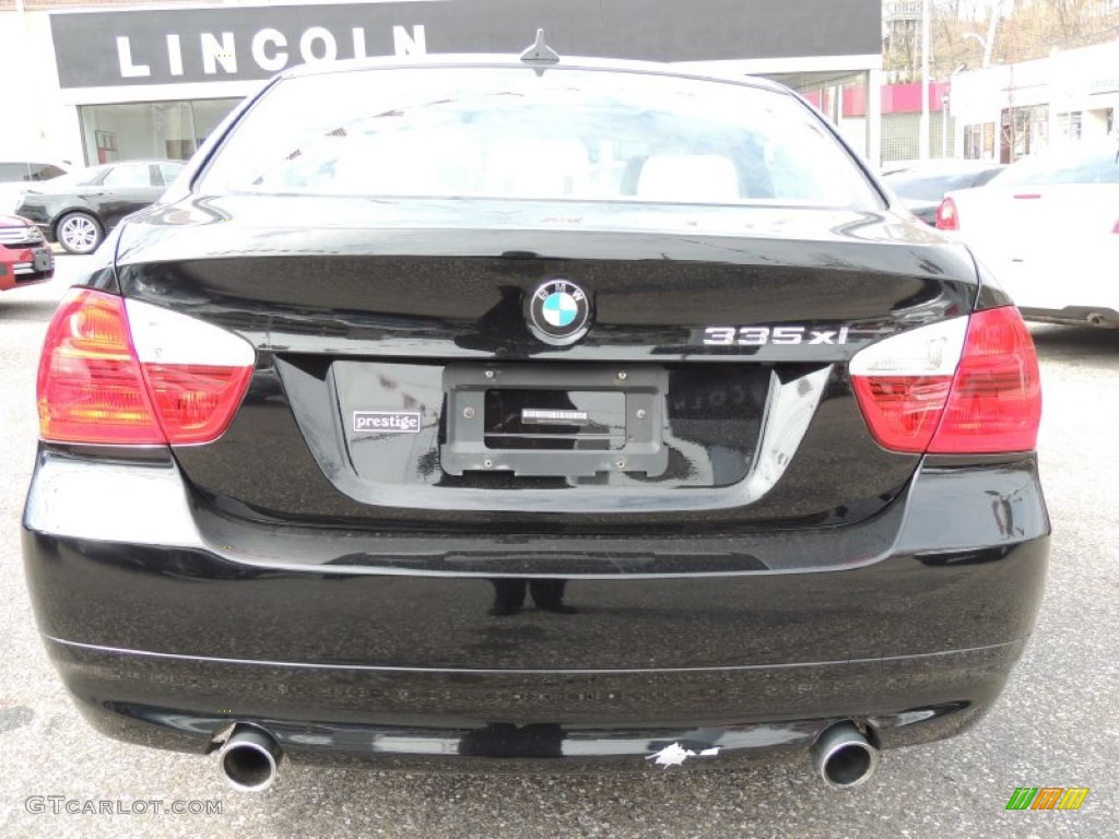 2007 3 Series 335xi Sedan - Jet Black / Beige photo #6