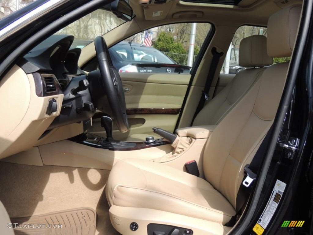 2007 3 Series 335xi Sedan - Jet Black / Beige photo #14