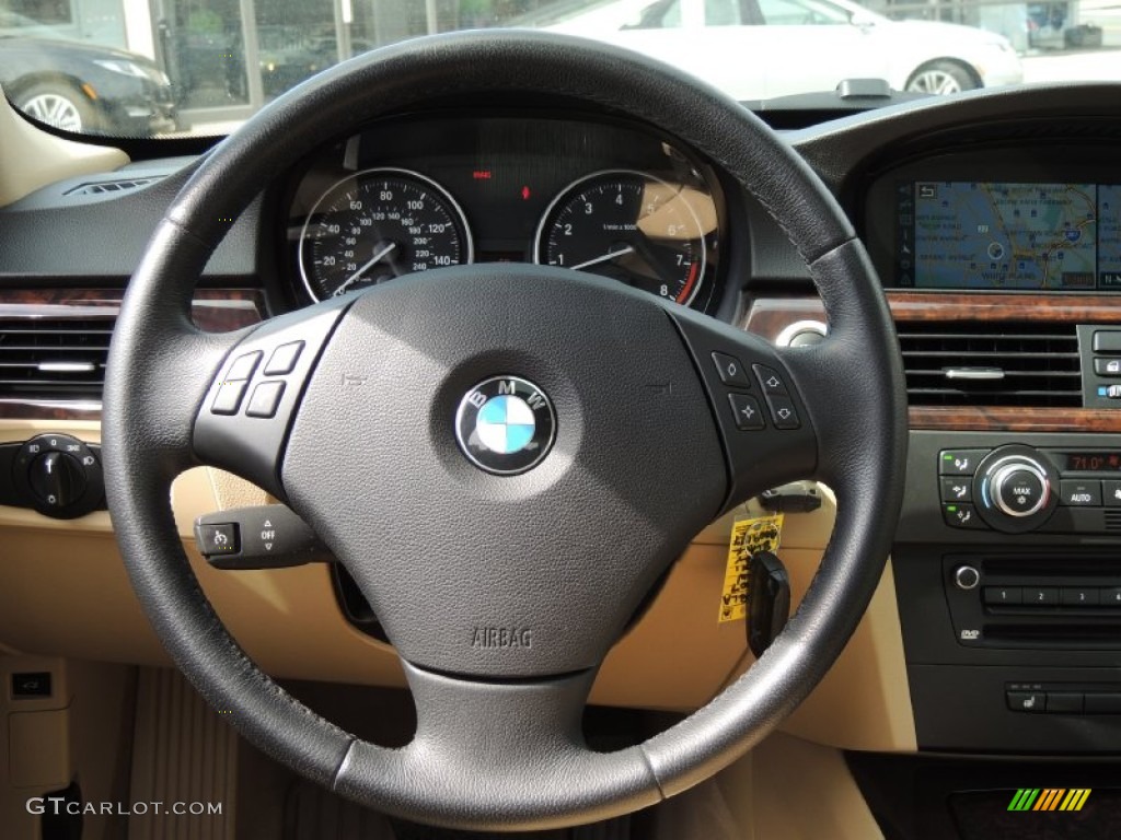 2007 3 Series 335xi Sedan - Jet Black / Beige photo #18