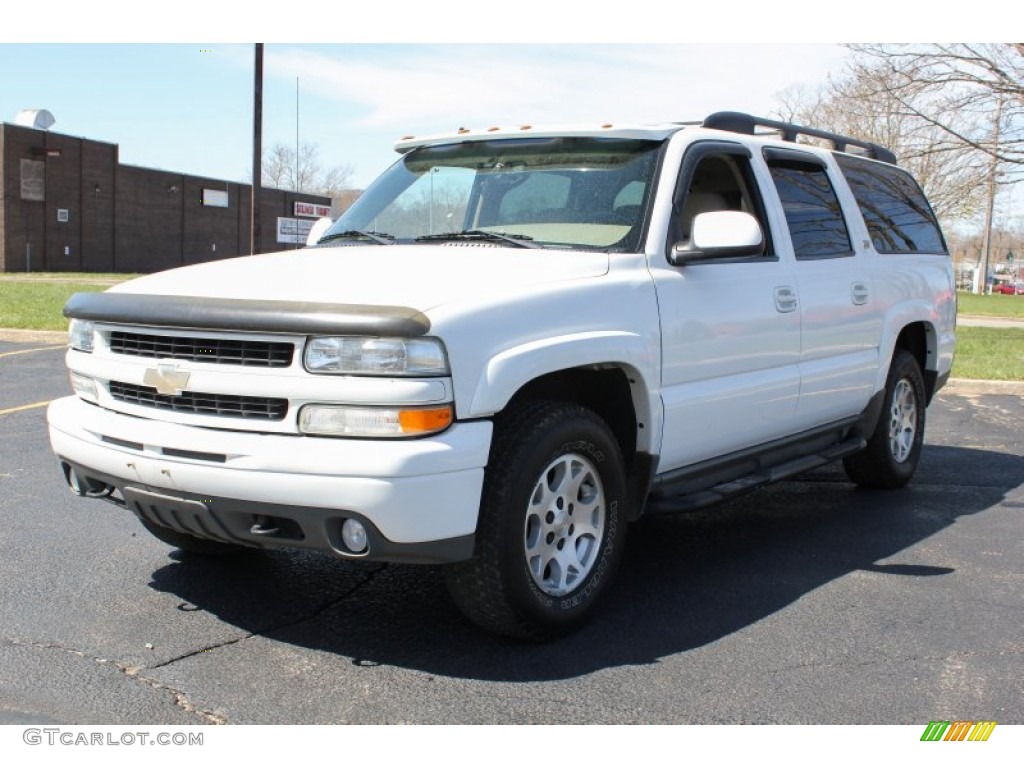 2003 Suburban 1500 Z71 4x4 - Summit White / Tan/Neutral photo #1