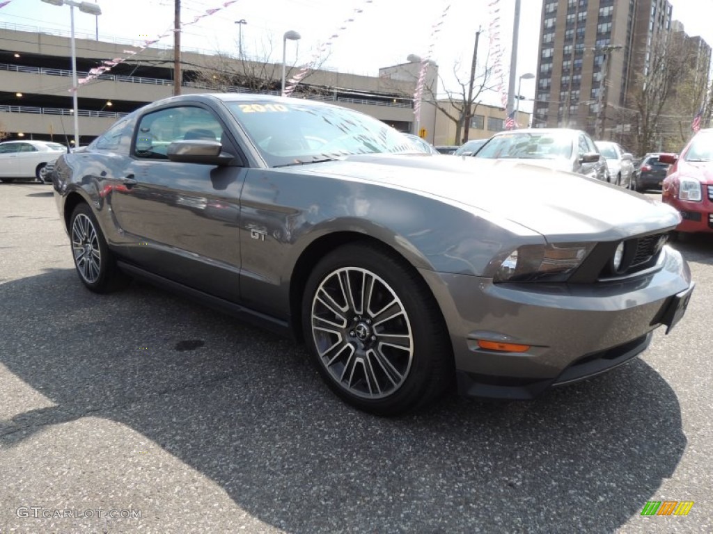 2010 Mustang GT Premium Coupe - Sterling Grey Metallic / Charcoal Black photo #4
