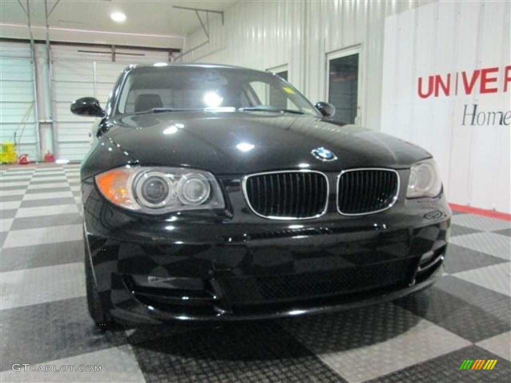 2009 1 Series 128i Coupe - Jet Black / Black photo #2