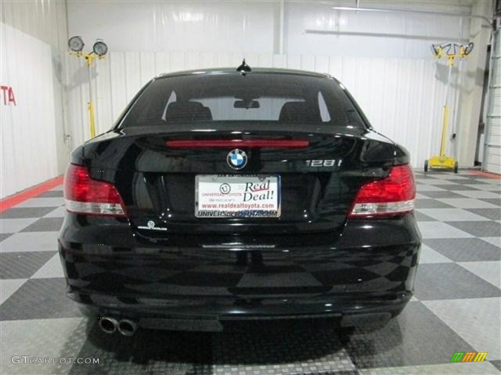 2009 1 Series 128i Coupe - Jet Black / Black photo #6